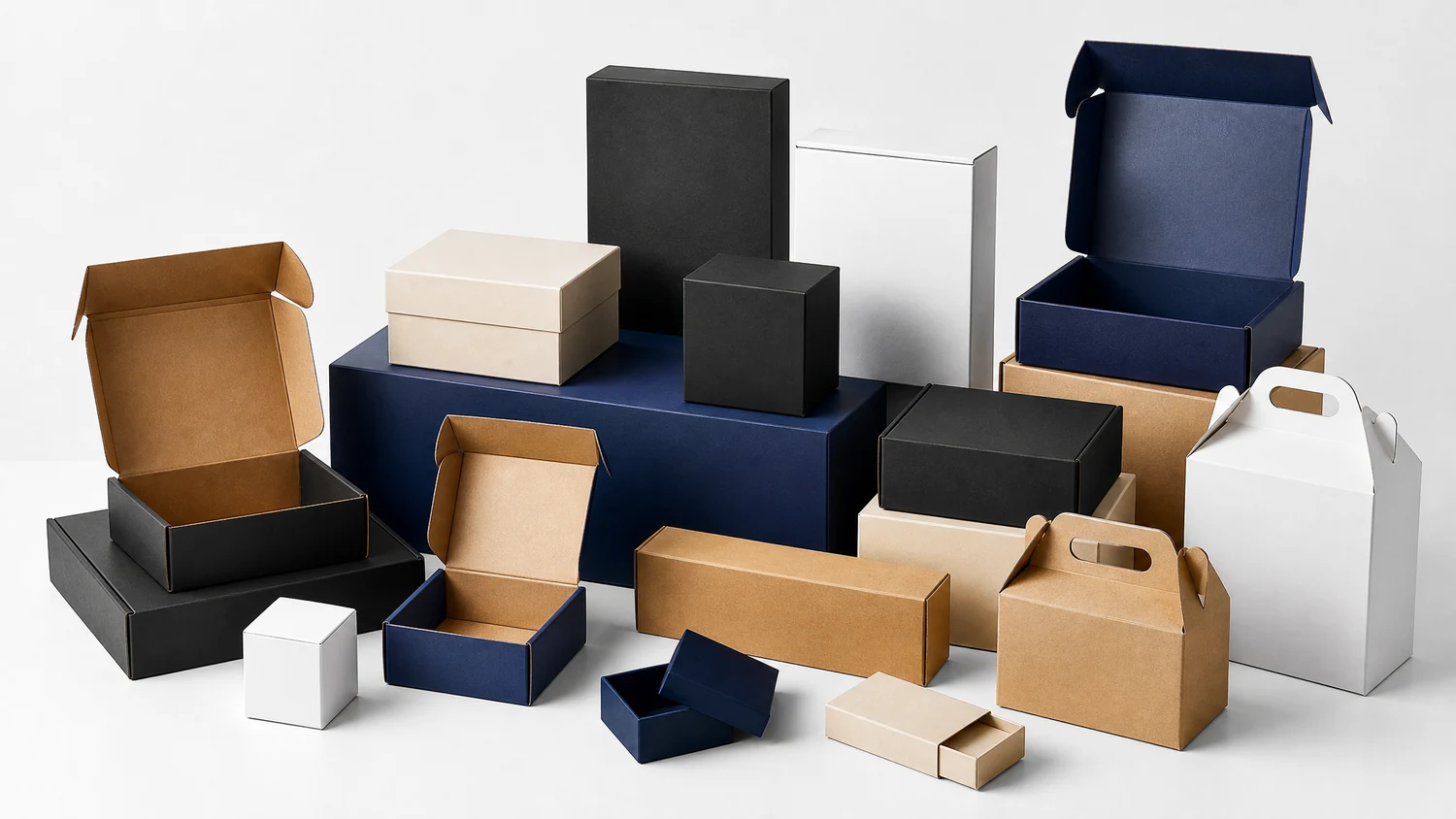 Musterwand für individuelle Boxen