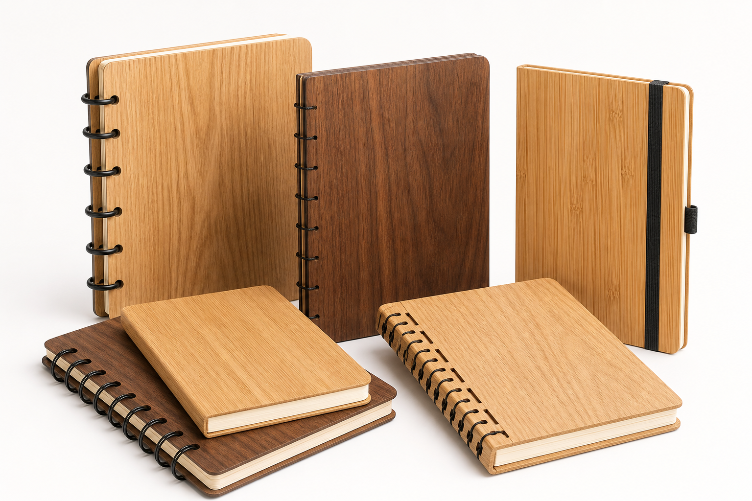 Produktbeispielbild für individuelle Notizbücher aus Holz