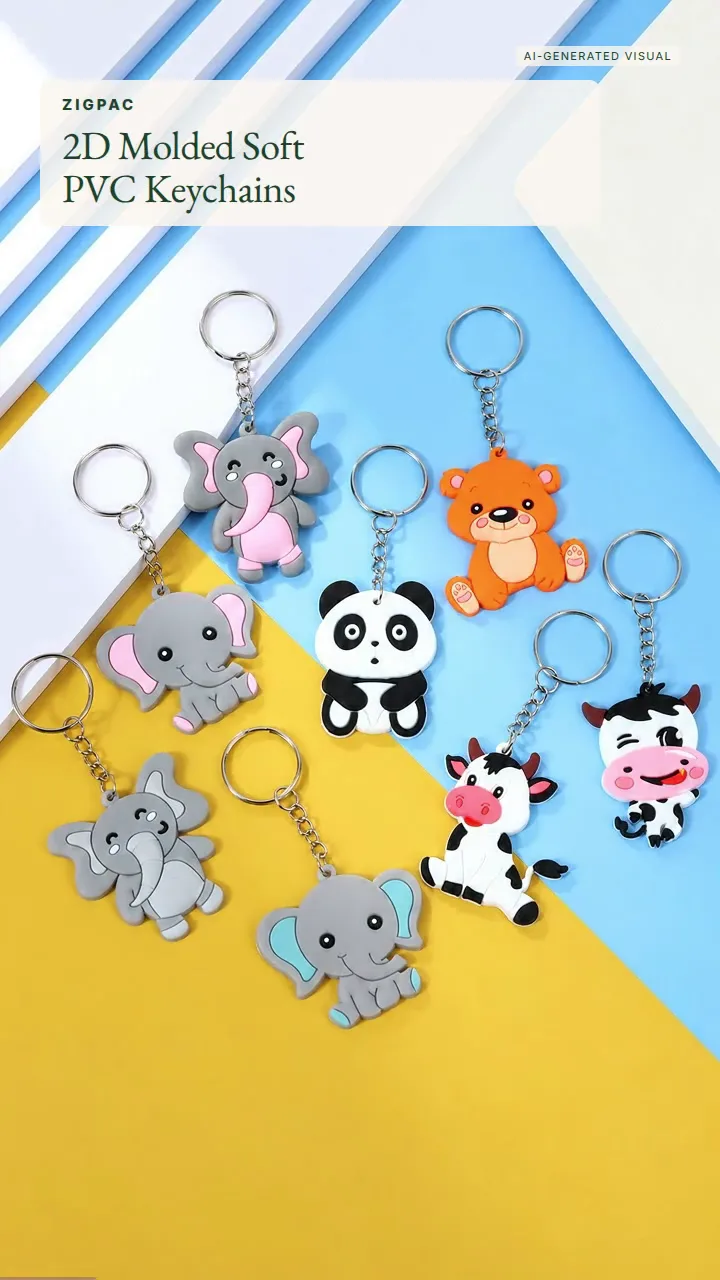 Individuelle Gummi-Schlüsselanhänger aus 2D geformtem Weich-PVC: Kurzvideo