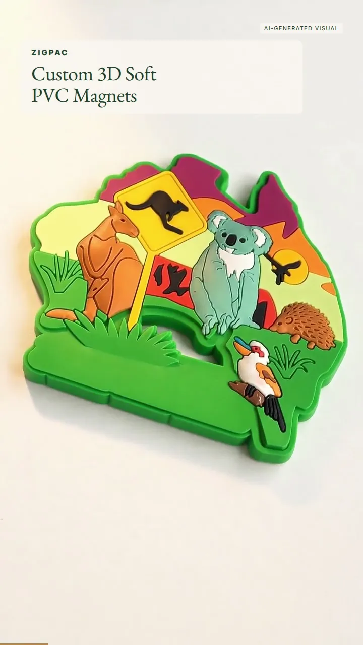 Individuelle 3D Kühlschrankmagnete aus Gummi für Souvenirs und Markengeschenke: Kurzvideo